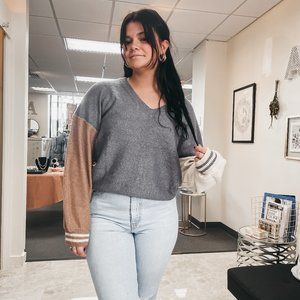 COLORBLOCK VARSITY SWEATER